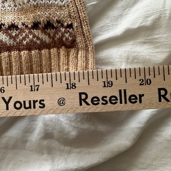 Tiara Intl Vintage SZ M Fair Isle Sweater Jacket Cotton Blend Cozy Hygge - Picture 5 of 8